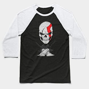 Skull God of War Baseball T-Shirt